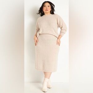 Eloquii Sweater A-Line Skirt